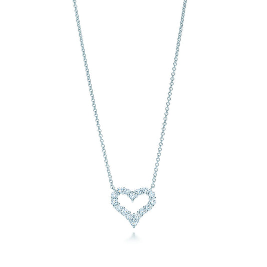 [Reverie Jewels]HEART-SHAPED DIAMOND NECKLACE
