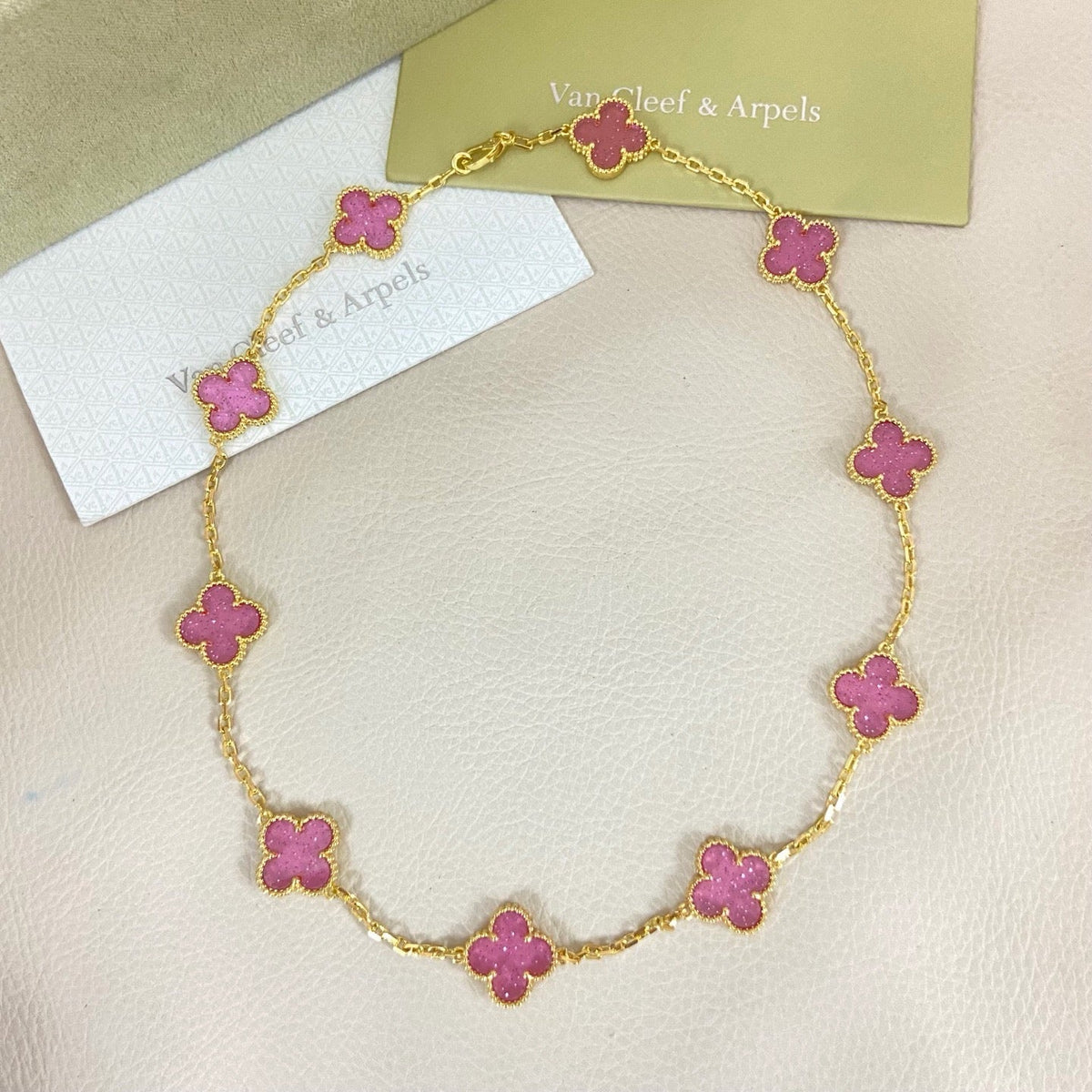 [⭐Reverie Jewels]CLOVER 10 MOTIFS  NEW BUBBLE PINK ENAMEL