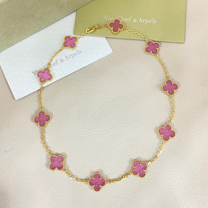 [⭐Reverie Jewels]CLOVER 10 MOTIFS  NEW BUBBLE PINK ENAMEL