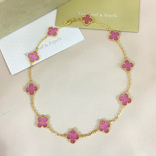 [⭐Reverie Jewels]CLOVER 10 MOTIFS  NEW BUBBLE PINK ENAMEL
