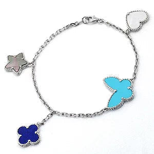 [⭐Reverie Jewels]LUCKY SPRING SILVER BRACELET 4 MOTIF