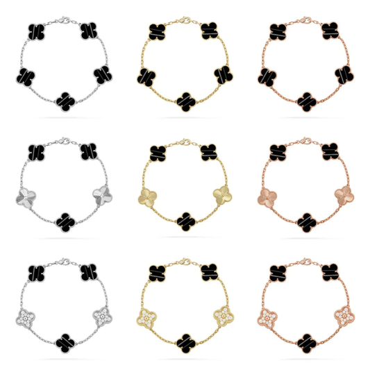 [⭐Reverie Jewels] CLOVER 5 MOTIF PULSAR STONE BRACELET COLLECTION