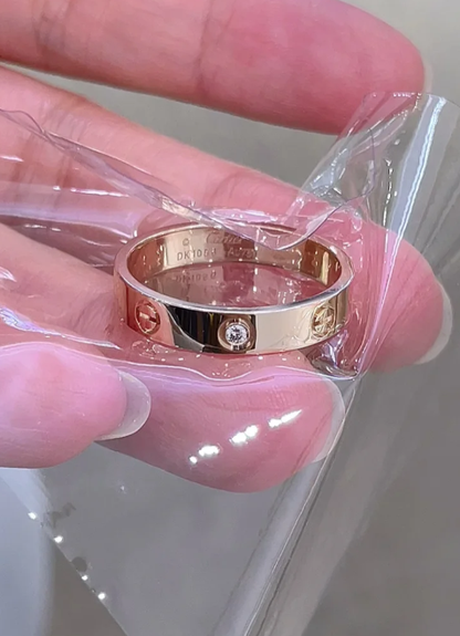 [⭐Reverie Jewels]LOVE RING 4MM 1 DIAMOND