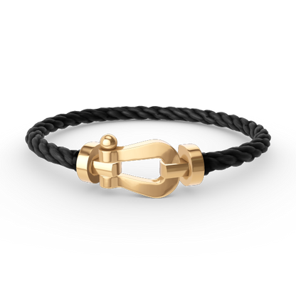 [⭐Reverie Jewels]FORCE LARGE HORSESHOE NO DIAMOND BRACELET GOLD