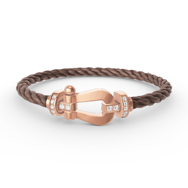 [⭐Reverie Jewels]FORCE LARGE HORSESHOE HALF DIAMOND BRACELET ROSE GOLD