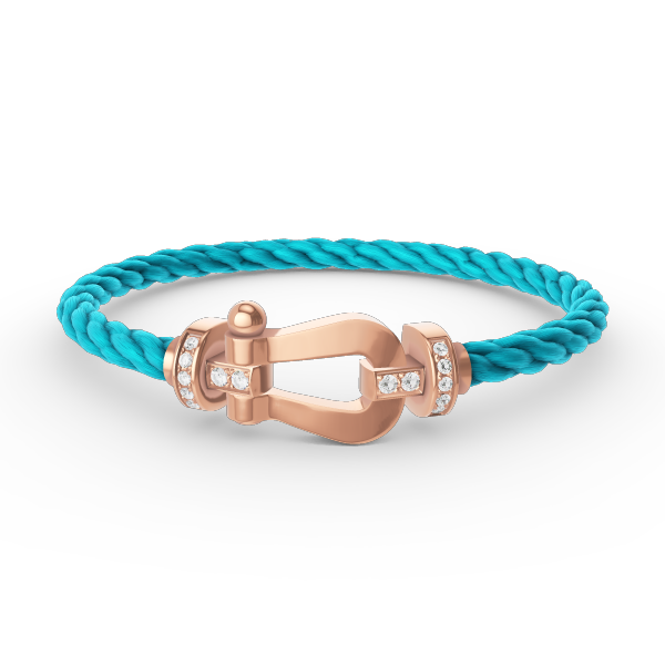 [⭐Reverie Jewels]FORCE LARGE HORSESHOE HALF DIAMOND BRACELET ROSE GOLD