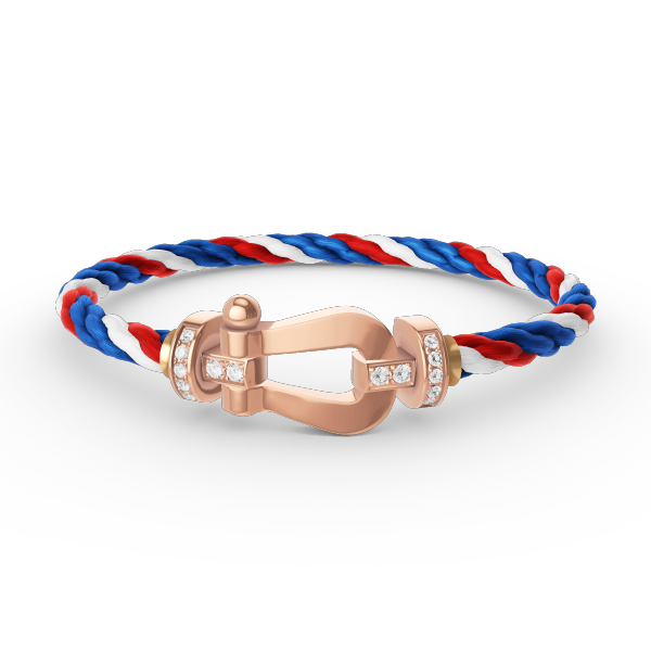 [⭐Reverie Jewels]FORCE LARGE HORSESHOE HALF DIAMOND BRACELET ROSE GOLD