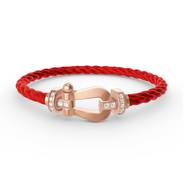 [⭐Reverie Jewels]FORCE LARGE HORSESHOE HALF DIAMOND BRACELET ROSE GOLD