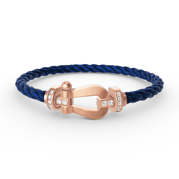 [⭐Reverie Jewels]FORCE LARGE HORSESHOE HALF DIAMOND BRACELET ROSE GOLD