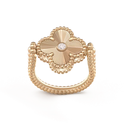 [⭐Reverie Jewels]CLOVER RIVERSIBLE ROSE GOLD RING