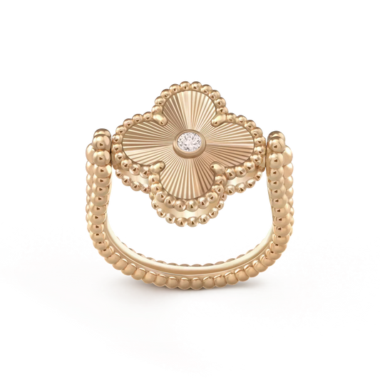 [⭐Reverie Jewels]CLOVER RIVERSIBLE ROSE GOLD RING
