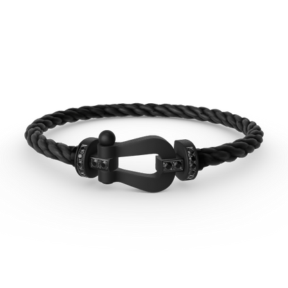 [⭐Reverie Jewels]FORCE LARGE SERIES HORSESHOE BLACK SAMURAI BRACELET