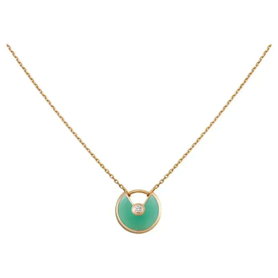 [⭐Reverie Jewels]AMULETTE GOLD MALACHITE NECKLACE
