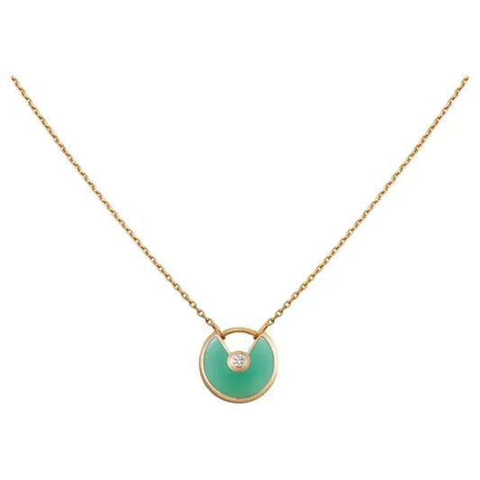 [⭐Reverie Jewels]AMULETTE GOLD MALACHITE NECKLACE