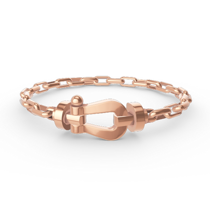 [⭐Reverie Jewels]FORCE LARGE HORSESHOE CLASP  METAL BRACELET