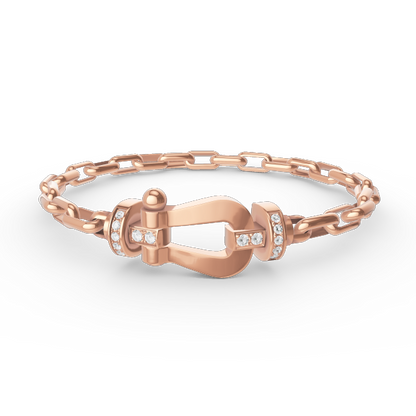 [⭐Reverie Jewels]FORCE LARGE HORSESHOE CLASP  METAL BRACELET
