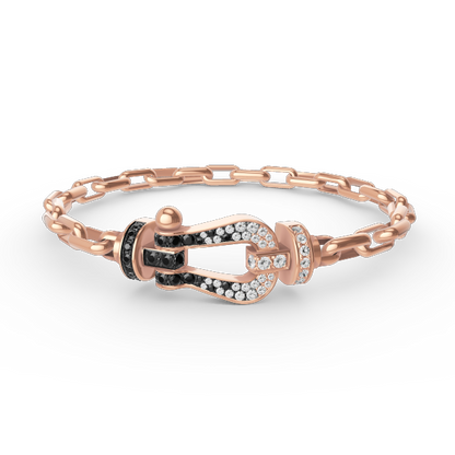 [⭐Reverie Jewels]FORCE LARGE HORSESHOE CLASP  METAL BRACELET