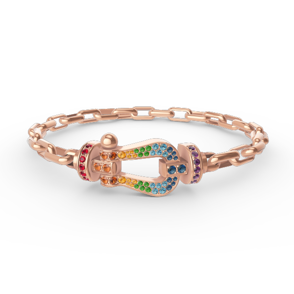 [⭐Reverie Jewels]FORCE LARGE HORSESHOE CLASP  METAL BRACELET