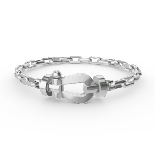 [⭐Reverie Jewels]FORCE LARGE HORSESHOE CLASP  METAL BRACELET