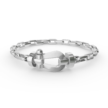 [⭐Reverie Jewels]FORCE LARGE HORSESHOE CLASP  METAL BRACELET