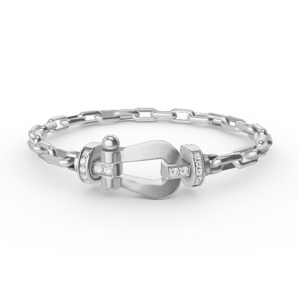 [⭐Reverie Jewels]FORCE LARGE HORSESHOE CLASP  METAL BRACELET