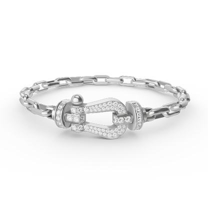 [⭐Reverie Jewels]FORCE LARGE HORSESHOE CLASP  METAL BRACELET
