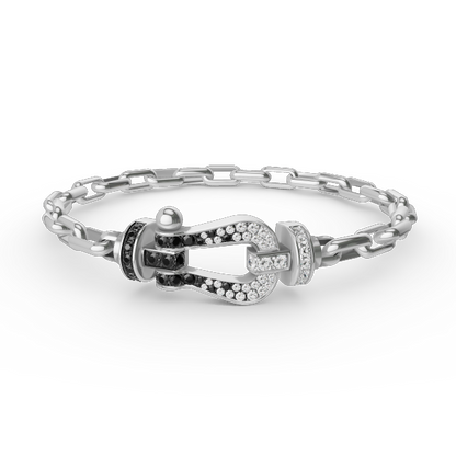[⭐Reverie Jewels]FORCE LARGE HORSESHOE CLASP  METAL BRACELET