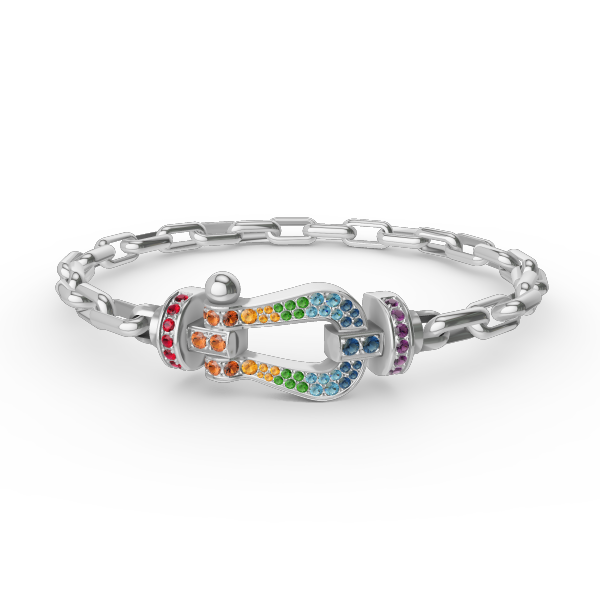 [⭐Reverie Jewels]FORCE LARGE HORSESHOE CLASP  METAL BRACELET