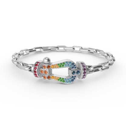 [⭐Reverie Jewels]FORCE LARGE HORSESHOE CLASP  METAL BRACELET