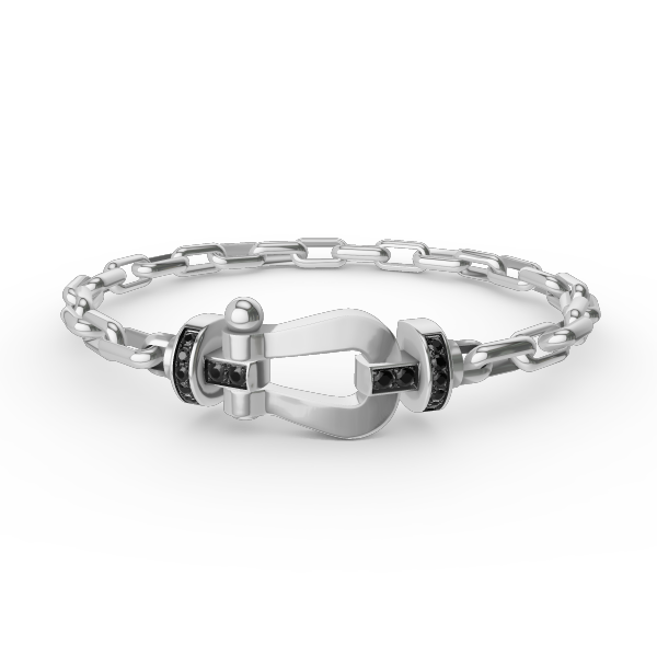 [⭐Reverie Jewels]FORCE LARGE HORSESHOE CLASP  METAL BRACELET