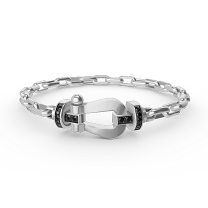 [⭐Reverie Jewels]FORCE LARGE HORSESHOE CLASP  METAL BRACELET
