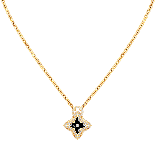 [⭐Reverie Jewels]STAR PEDANT PINK GOLD DIAMOND NECKLACE
