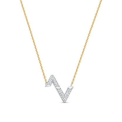 [⭐Reverie Jewels]VOLT SILVER DIAMOND PEDANT NECKLACE