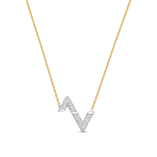 [⭐Reverie Jewels]VOLT SILVER DIAMOND PEDANT NECKLACE