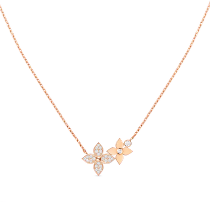 [⭐Reverie Jewels]STAR BLOSSOM NECKLACE PINK GOLD DIAMONDS