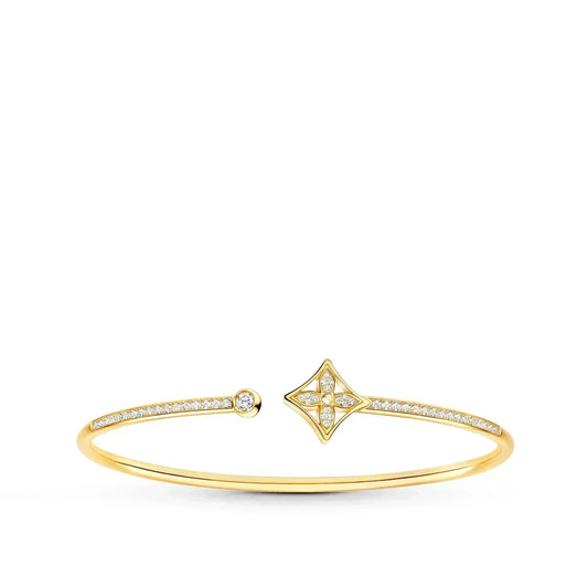 [⭐Reverie Jewels]IDYLLE GOLD OPEN BRACELET DIAMOND PAVED