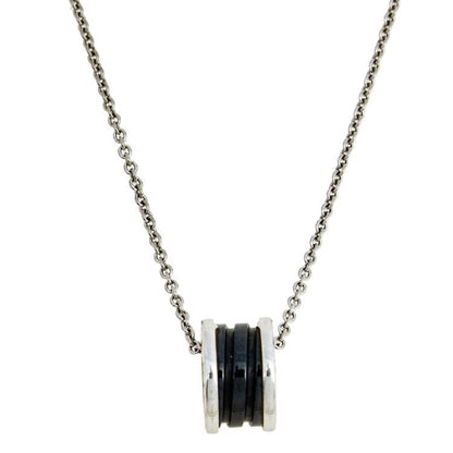 [⭐Reverie Jewels]ZERO 1 BLACK CERAMIC SILVER NECKLACE