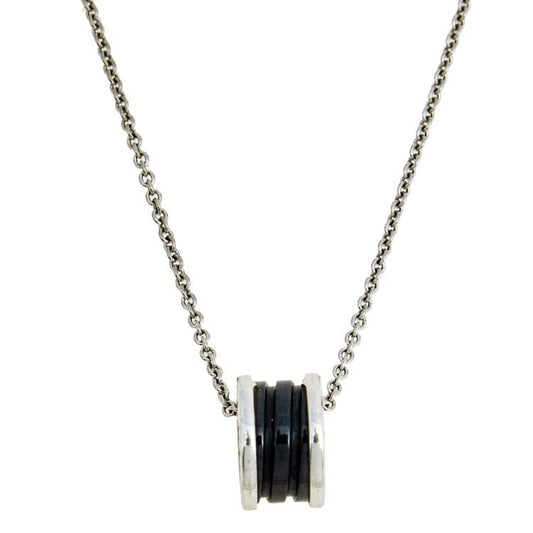 [⭐Reverie Jewels]ZERO 1 BLACK CERAMIC SILVER NECKLACE