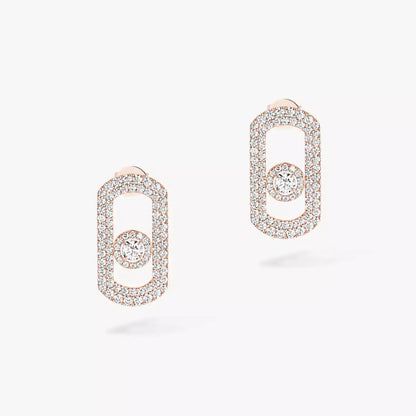 [⭐Reverie Jewels]So Move Pave_-Set Diamond Earrings in Silver