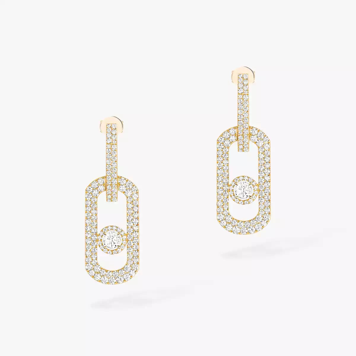 [⭐Reverie Jewels]So Move XL Pave_-Set Diamond Pendant Earrings