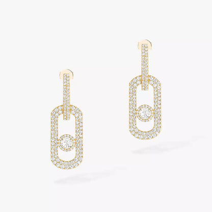 [⭐Reverie Jewels]So Move XL Pave_-Set Diamond Pendant Earrings
