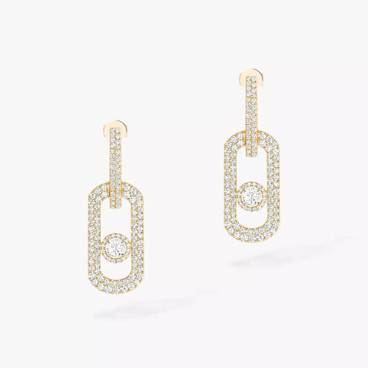 [⭐Reverie Jewels]So Move XL Pave_-Set Diamond Pendant Earrings