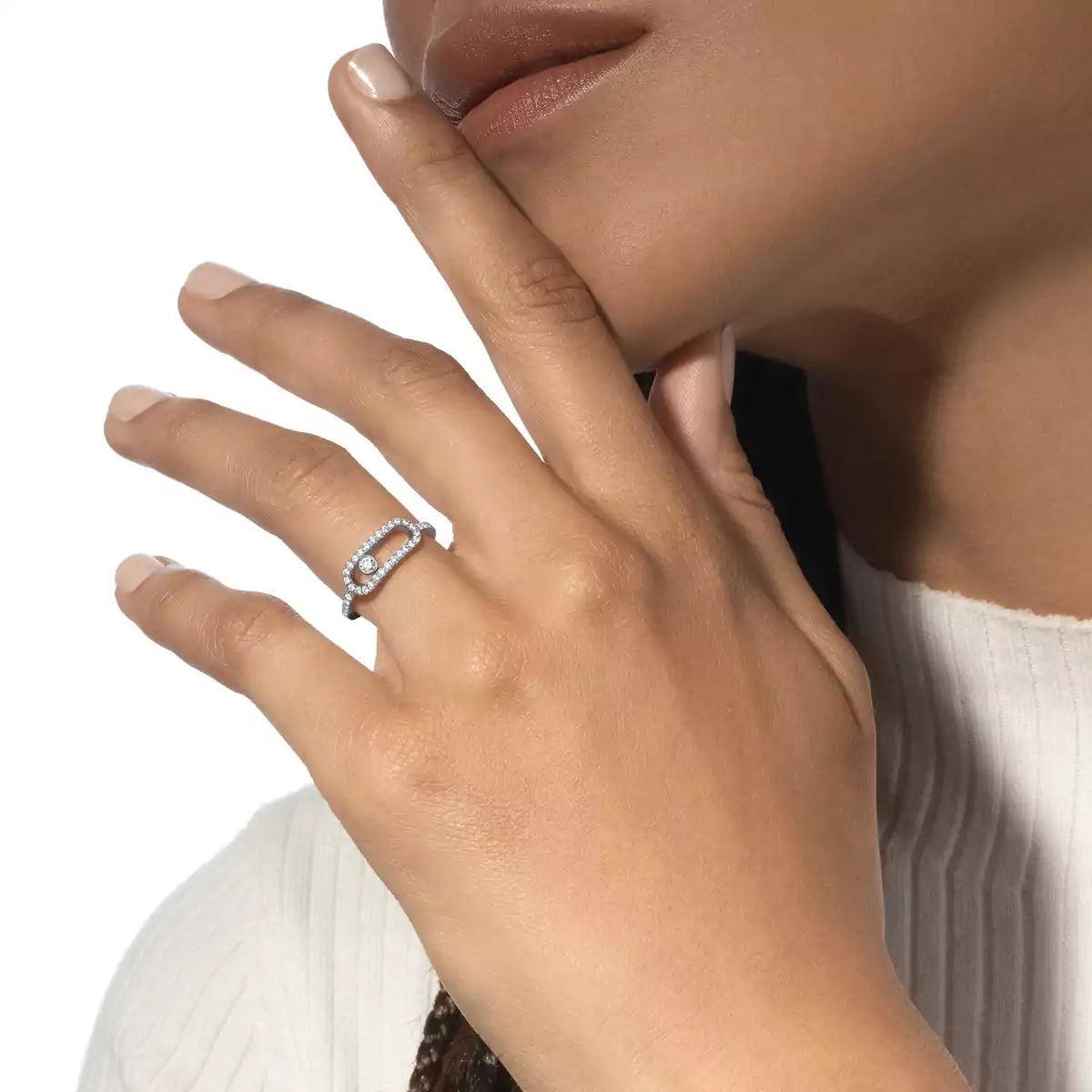 [⭐Reverie Jewels]Move Uno Diamond Ring in Gold