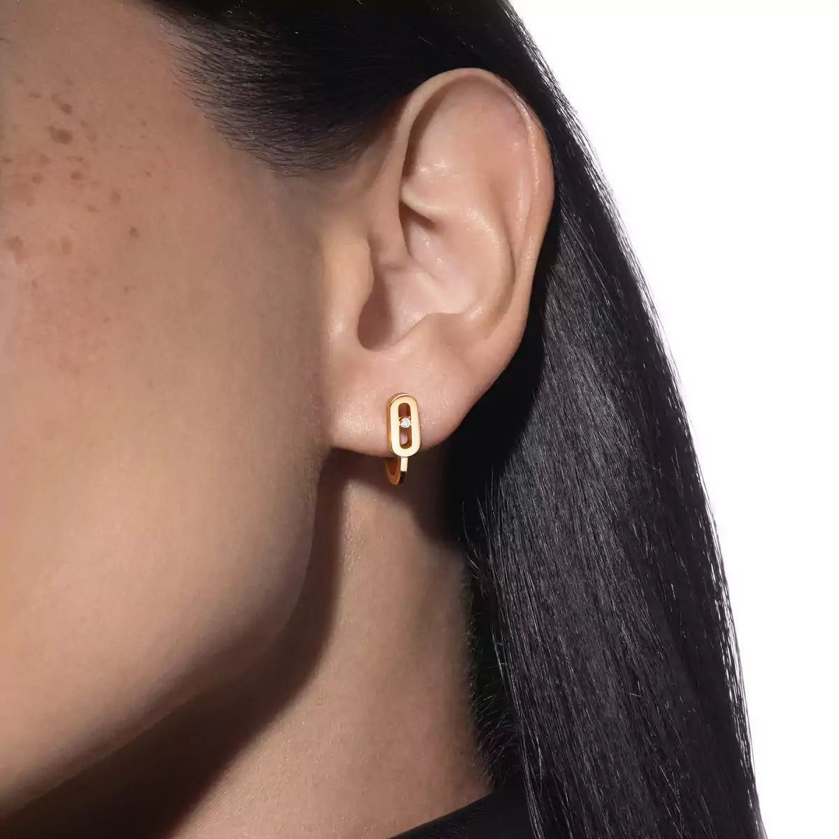[⭐Reverie Jewels]Diamond Mini Hoop Earrings Move Classique