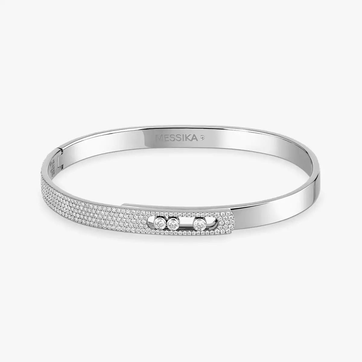 [⭐Reverie Jewels]Move Noa Rose Gold Pavé Diamond Bangle Bracelet