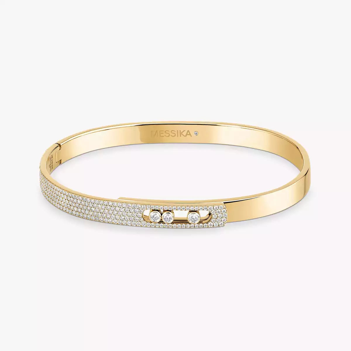 [⭐Reverie Jewels]Move Noa Rose Gold Pavé Diamond Bangle Bracelet