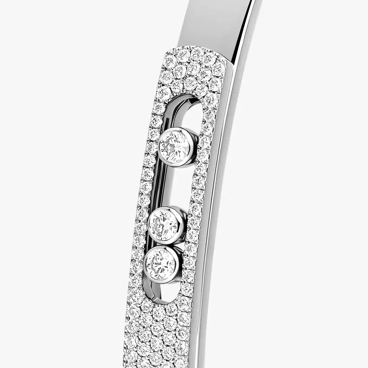 [⭐Reverie Jewels]Move Noa Rose Gold Pavé Diamond Bangle Bracelet