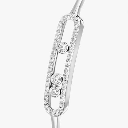 [⭐Reverie Jewels]Move Pavé Diamond Bangle Bracelet M
