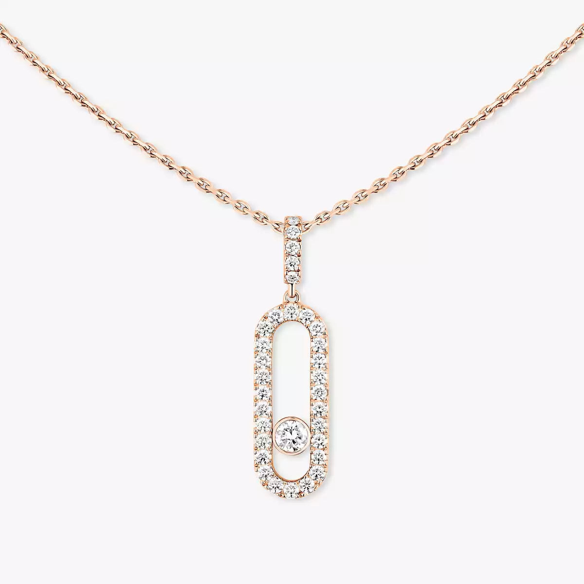 [⭐Reverie Jewels]Move Uno Diamond Necklace in Rose Gold