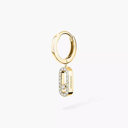 [⭐Reverie Jewels]Move Uno Single Diamond Hoop Earring